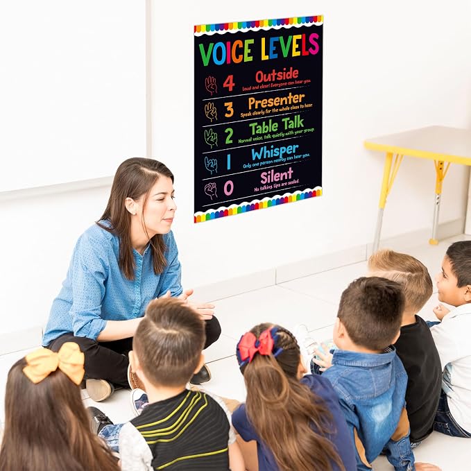 Vantasii Voice Level Chart for Classroom, Classroom Rule Poster - Image 2