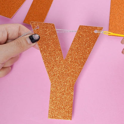 DIY Banner Kit with Letters Glitter Banner Letters Customizable Birthday - Image 3