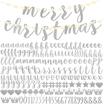 TaoBary 167 Pcs DIY Banner Kit Happy Birthday Glitter Banner Customizable - Image 8