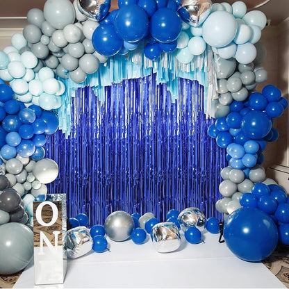 7 Pack 3.3 x 9.9 ft Dark Blue Fringe Backdrop Streamers Party Decorations | - Image 4