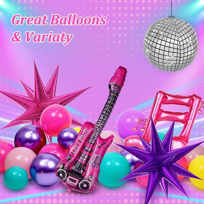 143pcs Pink and Purple Balloon Arch Kit - Image 4