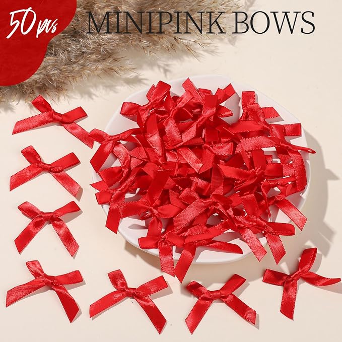 YGDZ 50 PCS Mini Red Bows, Small Bows - Image 5