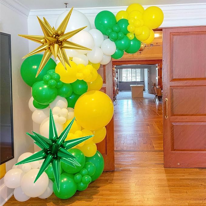 Yellow And Green Balloons, 12inch Green Yellow White Balloons, Confetti Balloon - Image 6
