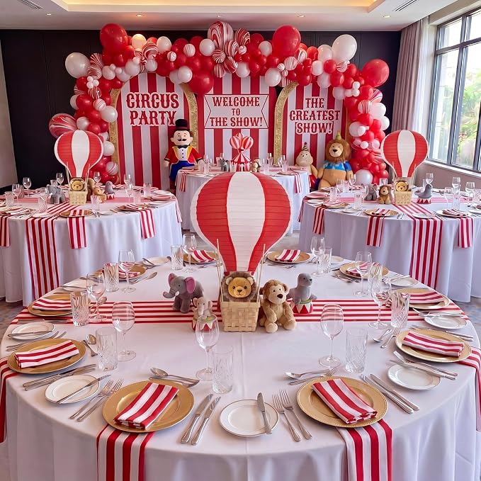 Meooeck 8 Sets Hot Air Balloon Tables Centerpieces, 11.8'' Paper Lantern Party - Image 5