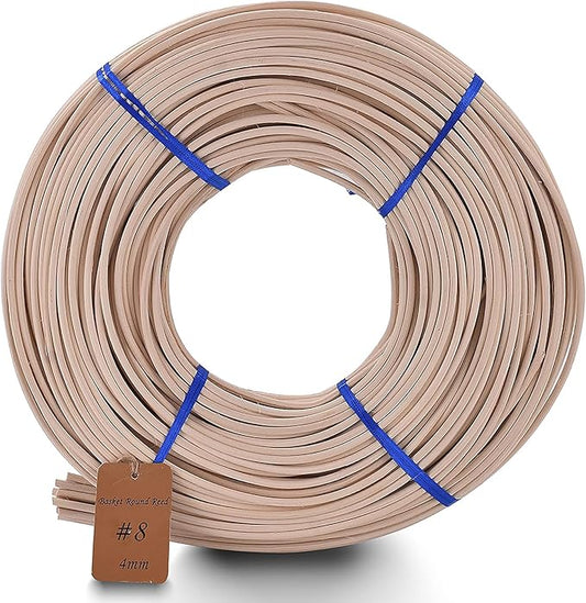 VFULIE Basket Round Reed #8 4mm 1-Pound Coil Basket Weaving Cane by VFULIE