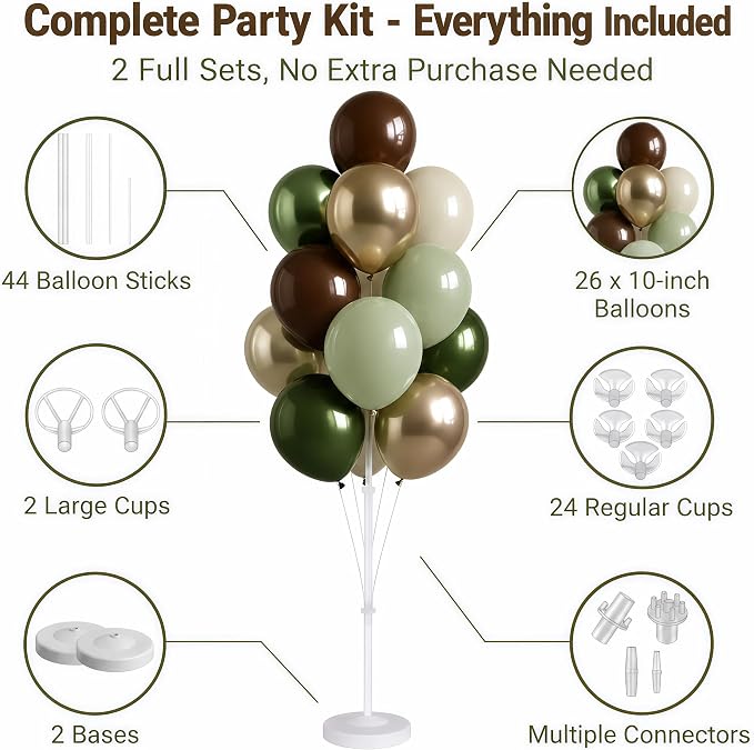 2 Sets Gold Balloon Stand Kit - Image 2