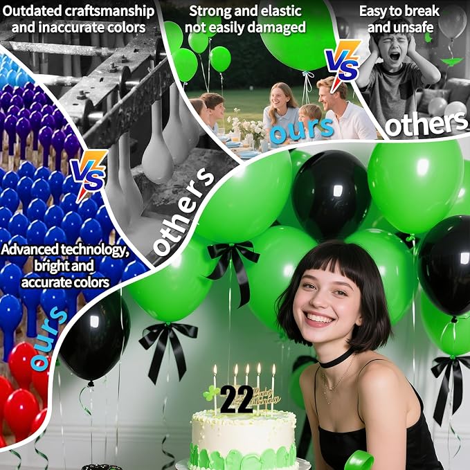 32 Pack 18 Inch Light Green Latex Balloons - Image 4