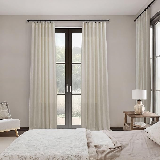 Pitalk Flax Linen Curtains 80 Inches Long - Image 6