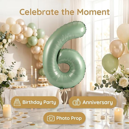 YPSelected 32 Inch Large Foil Helium Number Balloon Birthday Wedding Party 0-9 - Image 7