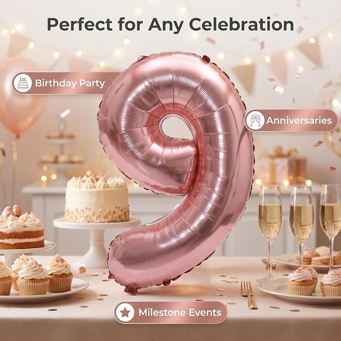 YPSelected 32 Inch Large Foil Helium Number Balloon Birthday Wedding Party 0-9 - Image 5