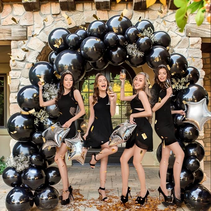 Black Balloons 110pcs 12 Inch Latex Balloon - Image 3