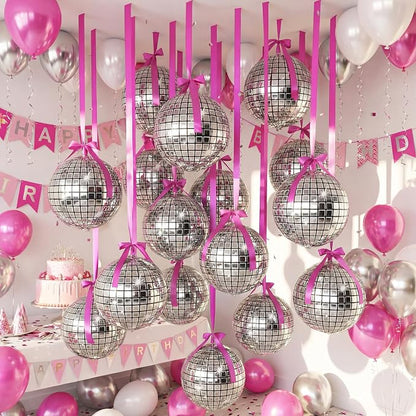 Jenaai 30 Set Round Foil Balloons Bulk 22 Inch 4d Metallic Giant Balloons Set - Image 5