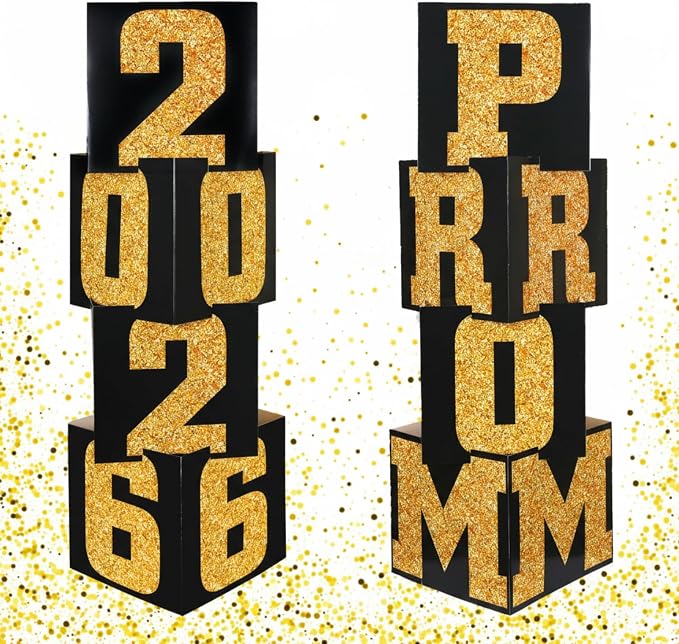 Queekay 8 Pcs Prom Column Standup Photo Booth Decorations 2026 Prom Backdrop by Queekay