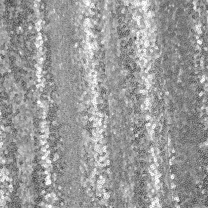 JYFLZQ Silver Sequin Backdrop Curtains - Image 4