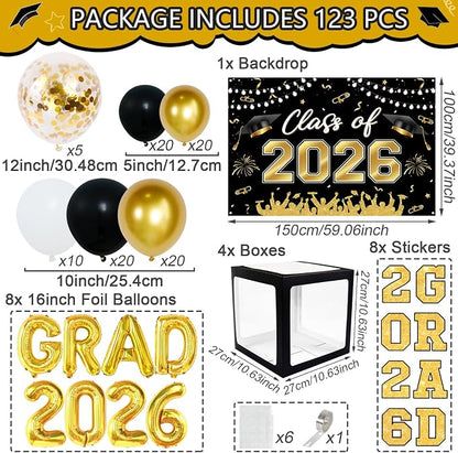 Graduation Decorations 2026, Balloon Arch Kit and Backdrop - Image 4