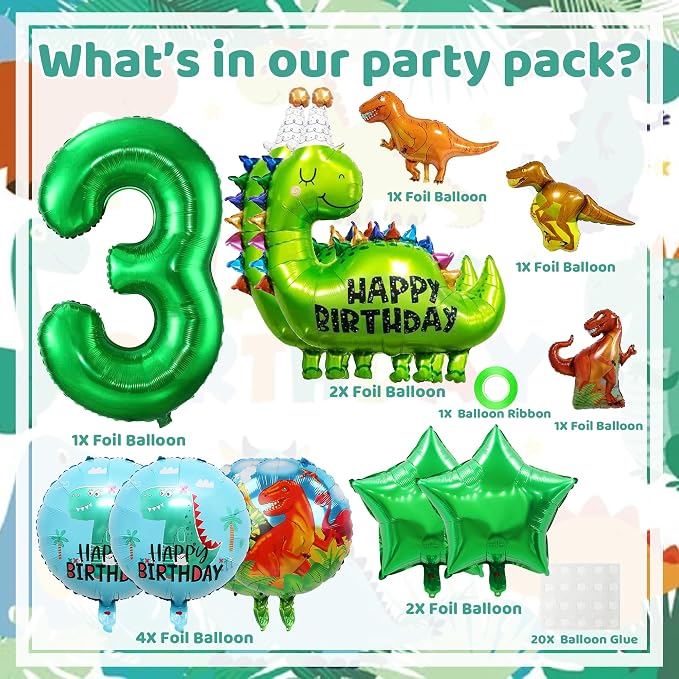 Dinosaur Birthday Decorations for Boys - Image 2