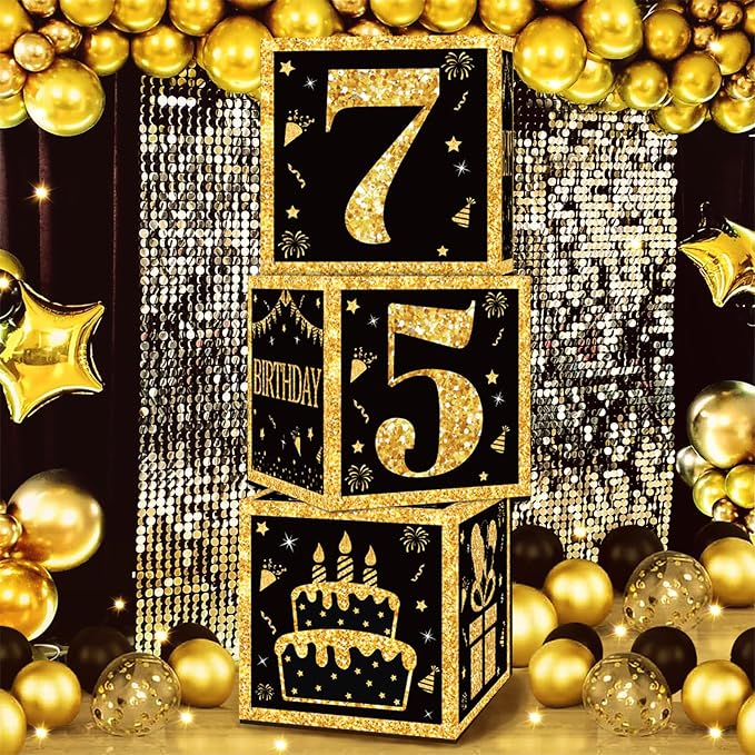 DataMoon 75th Birthday Decorations Boxes - Image 3