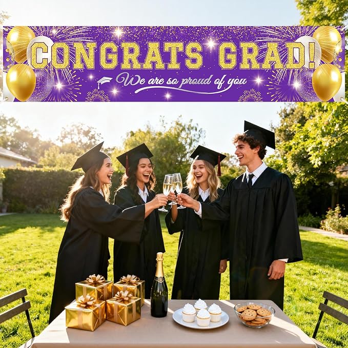 Class of 2026 Graduation Banner, Congrats Grad Yard Sign Outdoor Decoration - Image 6