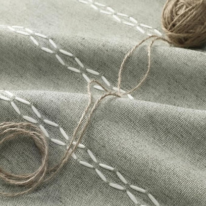 Sage Green Boho Blackout Curtains 96 Inch 2 Panels - Image 6