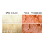 Arctic Fox Semi-Permanent Hair Dye, Vegan & Cruelty-Free, Ammonia-Free, Conditioning, Long Lasting, Pastel Peach Prosecco Color for Platinum Hair, 8 Fl Oz