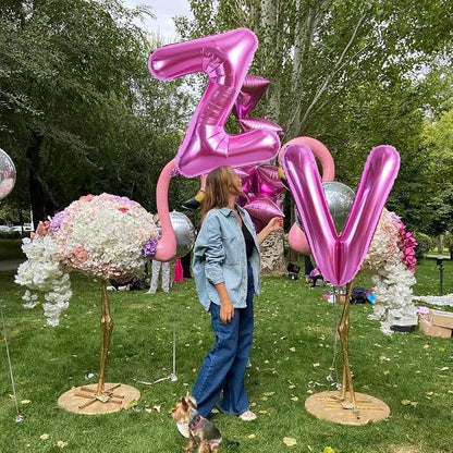 TONIFUL 40 Inch Large Rose Red Letter Z Balloons - Image 6