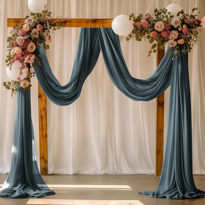Wedding Arch Draping Fabric Backdrop Drapes 2 Panels, Arch Drapery Backdrop - Image 6