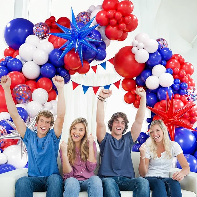 Red White and Blue Balloon Garland Arch Kit - Image 6