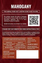 Natural Henna Hair Color Dye, 100% Pure Henna Powder for Hair Growth Organic (Mahogany, 100 Gr + Free 50 Gr.)