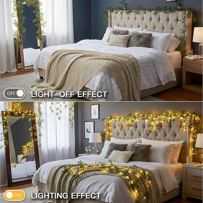 Vine with Fairy Lights 13.1FT 40 LED Willow Lights Battery Operated | - Image 5