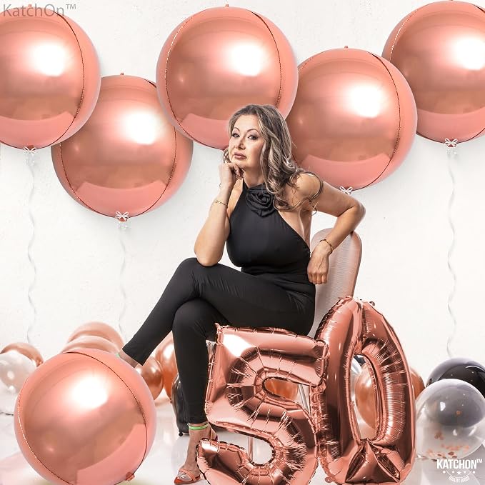 KatchOn Giant Rose Gold Balloons - Image 4