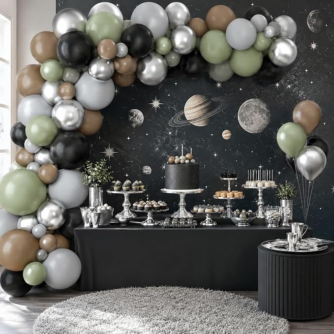 Green Black Grey Balloons - Image 5