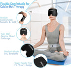 General Medi Headache & Migraine Ice Wrap Cap, Cold Therapy Migraine Relief Hat, Headache Ice Hat Cold Compress, Great for Puffy Eyes, Tension, Sinus & Stress Relief (Black)