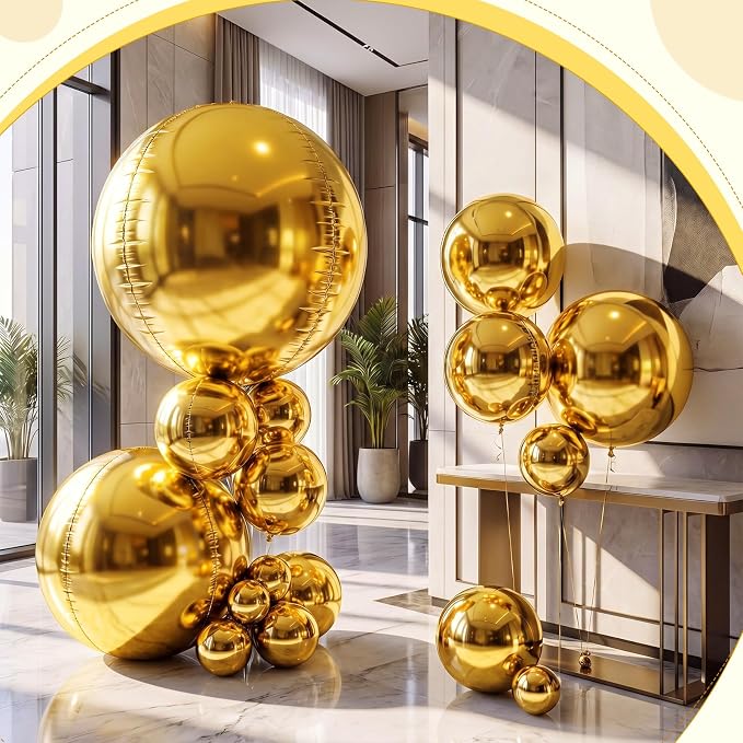 24 Pcs Giant Metallic Party Balloons, Birthday Wedding Christmas Party - Image 8