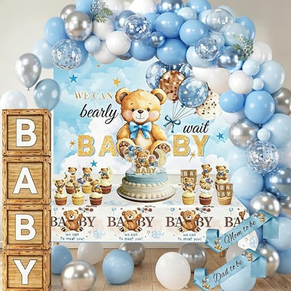 Bear Baby Shower Decorations We Can Bearly Wait Baby Shower Party Supplies - Image 9