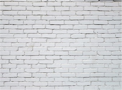 VitalCozy 10 x 8ft White Brick Wall Backdrop Fabric Brick Photo Background | by VitalCozy