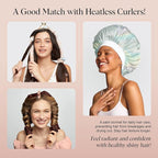 Kitsch XL Satin Bonnet for Sleeping - Softer Than Silk Hair Bonnet for Women - Secure Fit, Adjustable Night Cap for Curly & Textured Hair - Prevents Breakage, Tangles & Thinning - Aura