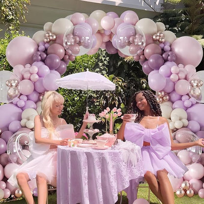 Pink and Purple Balloon Arch Kit - Image 3