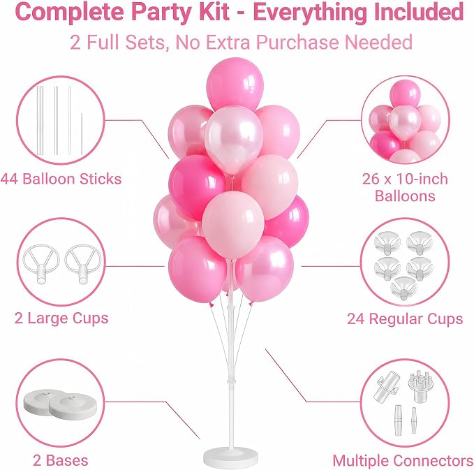 Mix PinkBalloon Column Stand Kit Set of 2 - Image 2