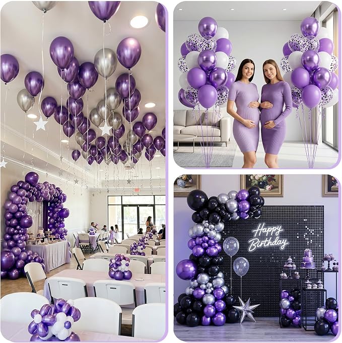 Metallic Purple Balloons - Image 8