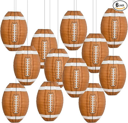 BEISHIDA 12 Inch Football Paper Lanterns 6 Packs Hanging Round Chinese Lantern by Beishida