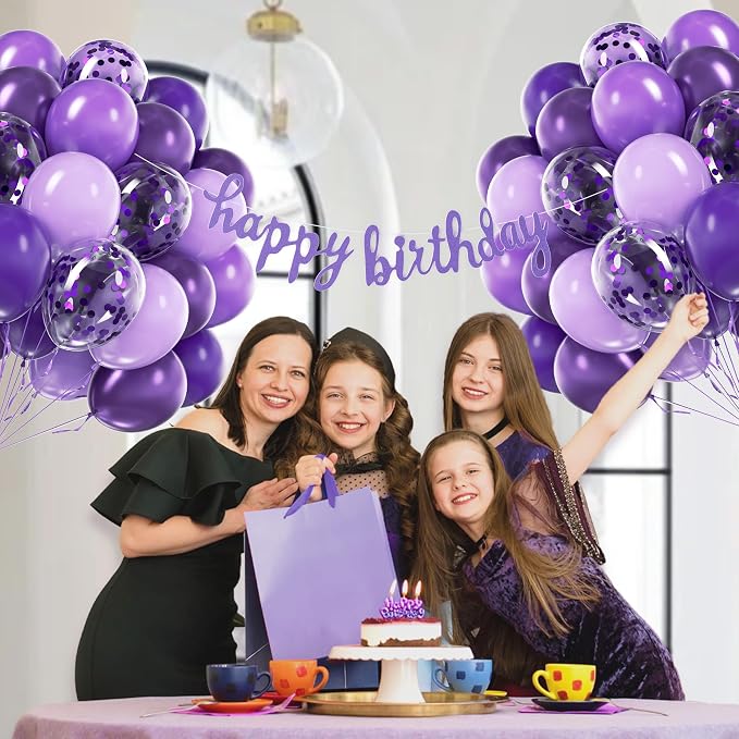 60pcs Purple Balloons 12inch - Image 7