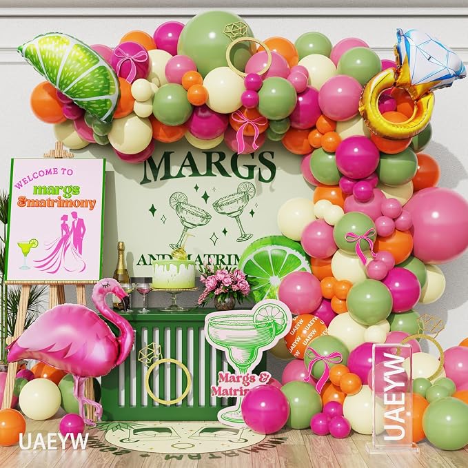 Margs And Matrimony Bachelorette Party Decor Balloon Arch Kit | 148Pcs by UAEYW