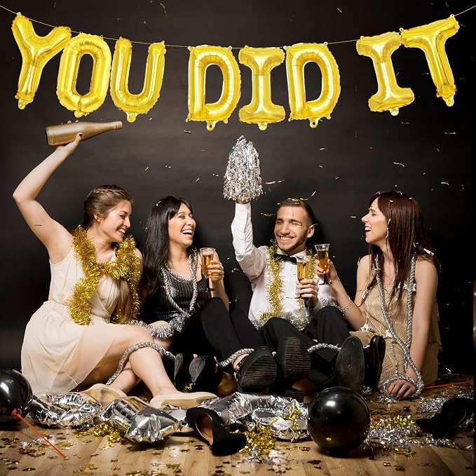 16 Inches YOU DID IT Graduation Letter Balloons Banner - Image 5
