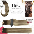Moresoo Real Hair Extensions Clip in Human Hair Dark Brown to Light Brown Balayage Clip Extensions Medium Blonde Hair Extensions Real Human Hair Clip ins Straight Hair 7 Pcs 120G 20 Inch