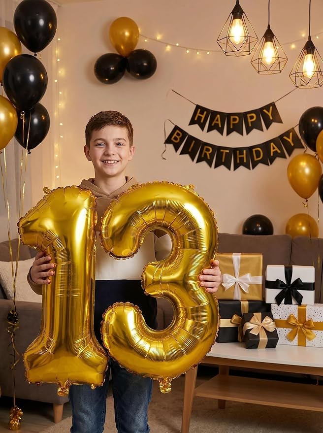YPSelected 32 Inch Large Foil Helium Number Balloon Birthday Wedding Party 0-9 - Image 2
