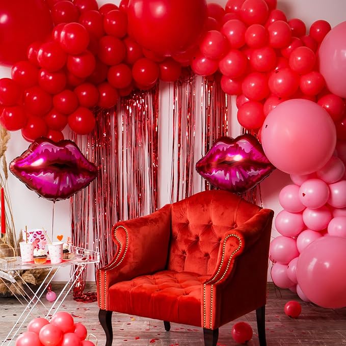 RUBFAC Red Balloons, Different Sizes 105pcs 5/10/12/18 Inches - Image 6