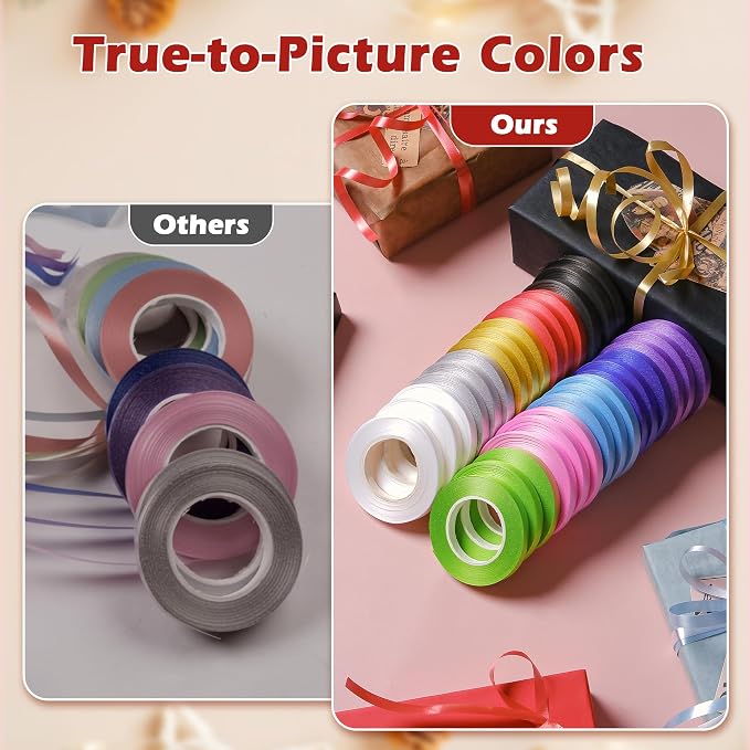 Curling Ribbon for Gift Wrapping: A 10-Color 30Roll Balloon Ribbon | Birthday - Image 3