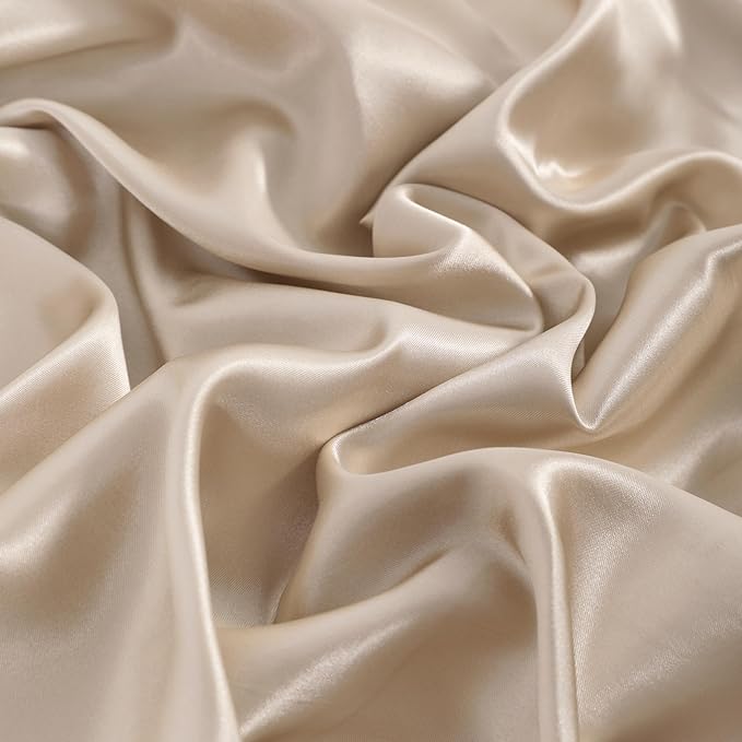 NTBAY 2 Pack Satin King Pillowcases for Hair and Skin, Luxurious and Silky Pillow Cases with Envelope Closure, 20x36 Inches, Taupe
