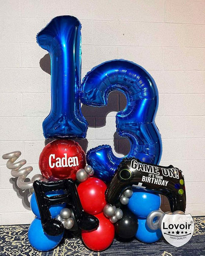Navy Blue 13 Number Balloons, 40 Inch Giant Number 13 Balloons Foil Mylar - Image 5