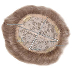 H&Bwig Men Short Toppers Hairpiece Clip in Hair Extensions for Covering White Loss Hair Toupee (Blonde6060#8-26-613)